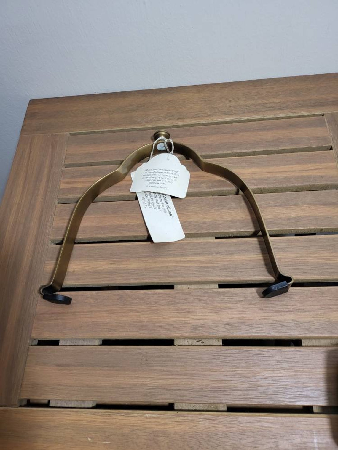 Antique Brass Plate Handle for a 10 to 12 Plate by Etsy