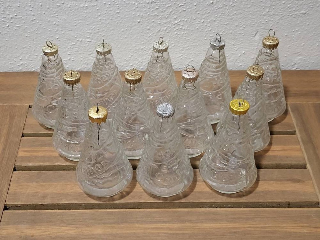 Anchor Glass Tree Shaped Ornaments Set of 12 Christmas 1993 Anchor