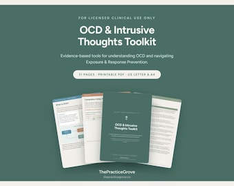 OCD and Intrusive Thoughts Toolkit: ERP Worksheets, Therapist Scripts & Session Forms (Printable PDF)