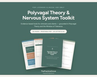 Polyvagal and Nervous System Toolkit: Window of Tolerance, Regulation Handouts & Somatic Tools (Printable PDF)