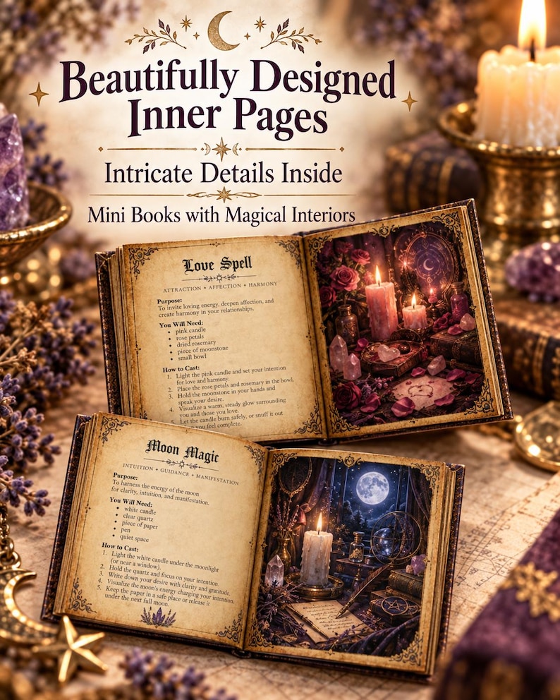 Book of Spells Mini Book PDF | 1/12, 1/6 Scale and Pocket Size ...