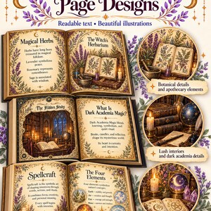 Paquete de minilibros de estilo Dark Academia en formato PDF / Escala 1/12, 1/6 y tamaño de bolsillo A4 imprimible imagen 14