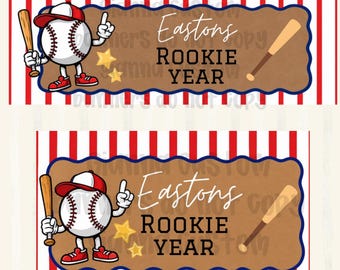 Honkbalbanner Rookie Year 2 x 6 en 3 x 5 inch