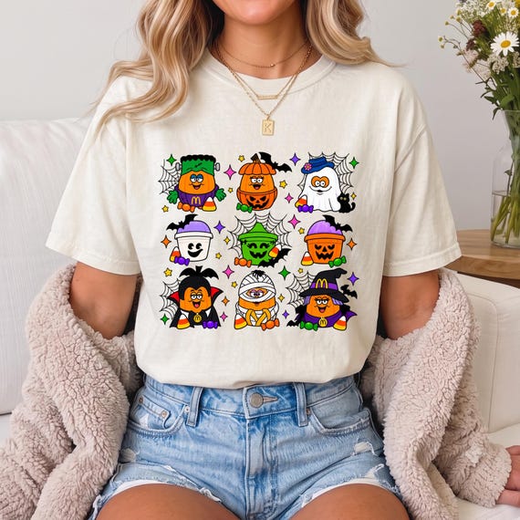 Spooky Nuggets Meal Bucket Shirt, Halloween Chicken Nuggets, Funny Halloween T-Shirt, Trendy Halloween, Spooky Season, Halloween Party Tee