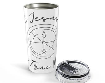 Jesus Archer Arrow Logo Tumbler | Faith Scripture Travel Mug 20oz