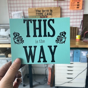 Carte postale typographique This Is The Way