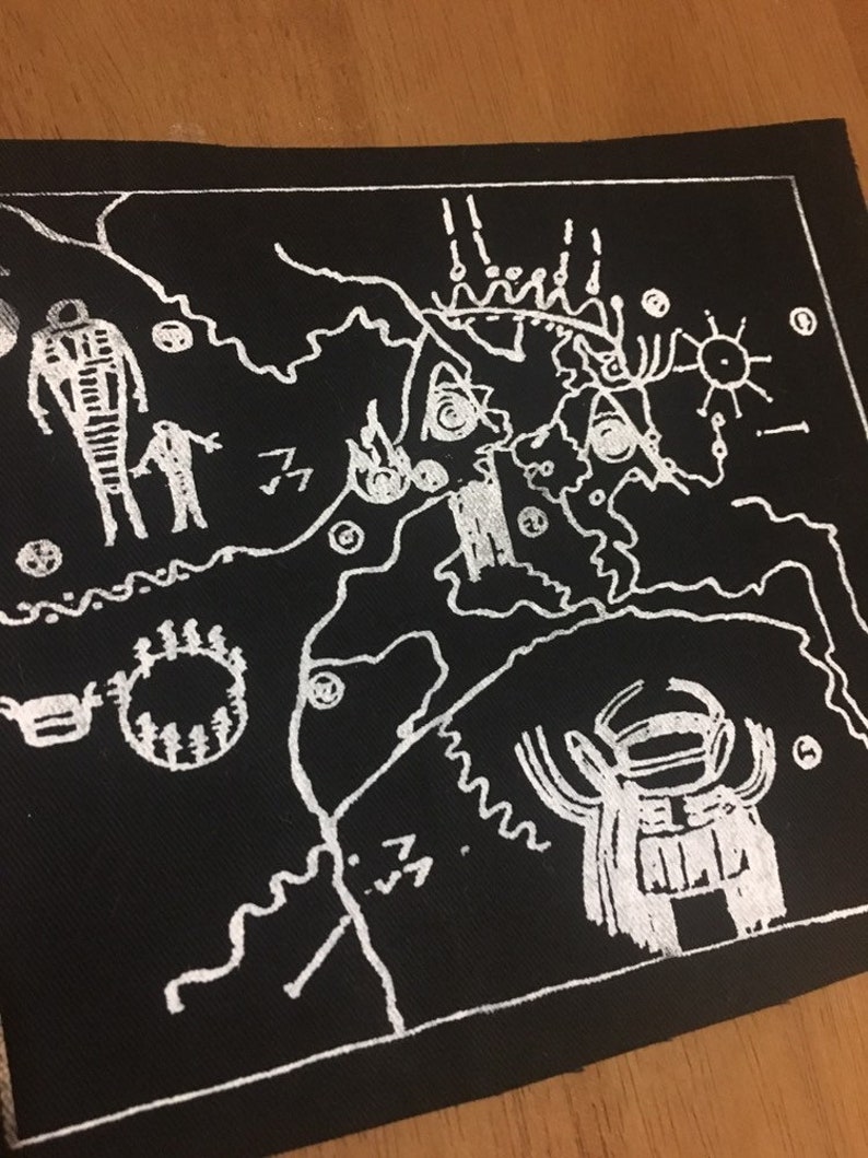 Twin Peaks Owl Cave map silkscreened patch | Etsy