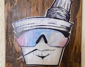 Colada Bro, 6.5x5.5 inches, Coffee Wall Art, Print on Wood, House Warming Gift, Wall Decor, Father 39 s Day Gift