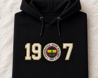 Fenerbahce Hoodie Unisex Fan Hoodie Geschenk für Fußballfans Bestickt
