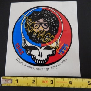 Grateful Dead Jerry Garcia Memorial Sticker