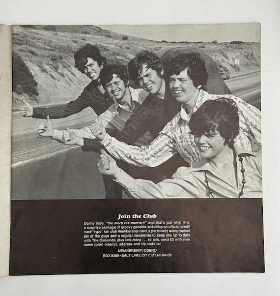 The Osmonds Fan Club Brochure 1971 - Etsy