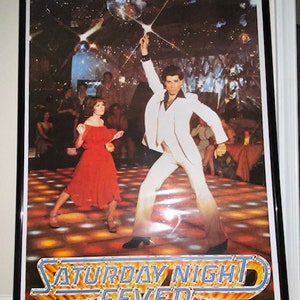 Saturday Night Fever Theater Movie Poster Framed 1977
