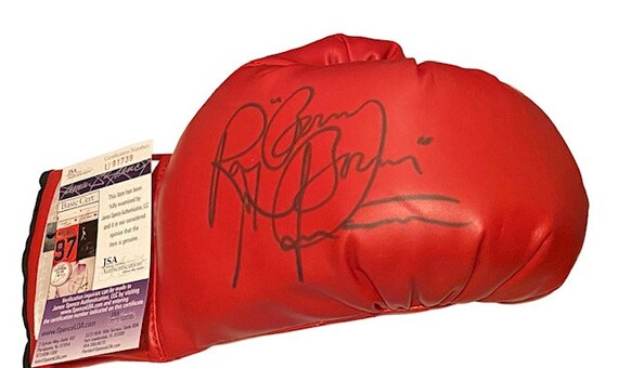 Ray Mancini Signed Everlast Red Boxing Glove w/Boom Boom at