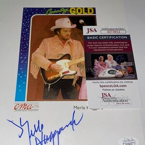 Country Icon Merle Haggard Autographed Item (JSA) - Etsy