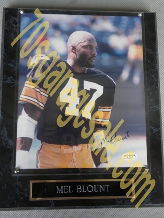 Pittsburgh Steelers Mel Blount Mounted Autograph(jsa)