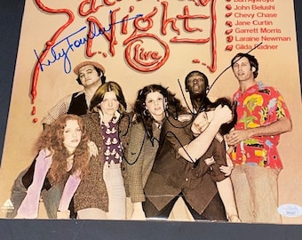 Chevy Chase Lily Tomlin Autographed Album Saturday Night Live (JSA)
