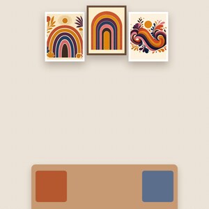 Gallery Wall Art Set | Rainbow Arches, Pottery, Vases (Digital Download)