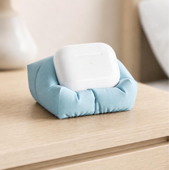Snugseat Earbud Dock, Cozy Chair Charging Case Stand, Wireless Charger Ready Desk and Nightstand Decor