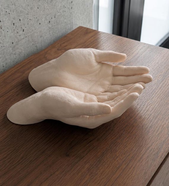 Palmstead Catchall, Sculpted Hands Key Bowl, Jewelry Holder, Artistic Entryway and Guest Room Decor