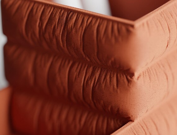 Detail close-up of the StudioSwell Organizer Set tall pen cup and softly gathered surface