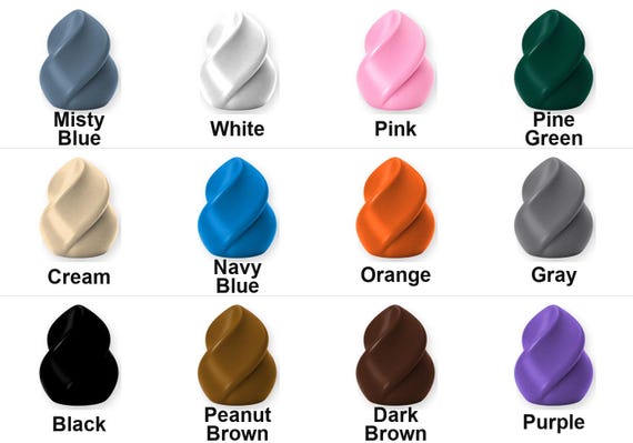 Weatherproof color reference chart showing the exact colors used in all Fernwork Coaster Set colorways