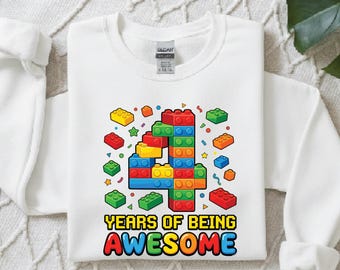 4th Birthday Building Blocks Graphic (Digital Download)