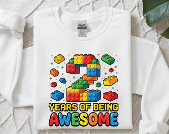 Building Blocks 2nd Birthday Shirt | Years of Being (Digital Download)