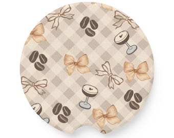 Podkładka samochodowa Coffee Beans & Bows | Podkładka samochodowa Soapstone