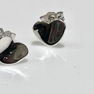 Boucles d’oreilles coeur faites à la main en argent sterling, cœurs, boucles d’oreilles cœur, boucles d’oreilles cœurs, doubles cœurs, double cœur