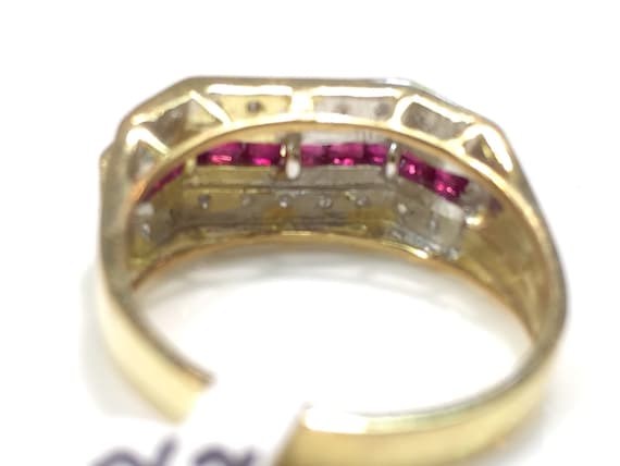 Ruby and Diamond Ring in 14K Gold, 14K Ruby and D… - image 2