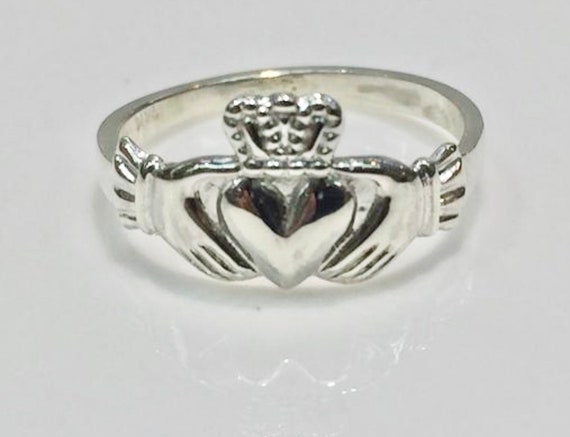 Claddagh Ring for Kids Handmade in Sterling Silver smaller Size Claddagh Ring Claddagh Heart Hands Crown Love Etsy Canada