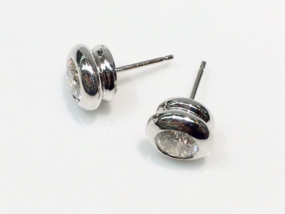 Diamond Studs in 14K, Diamond Earrings, Diamond S… - image 3