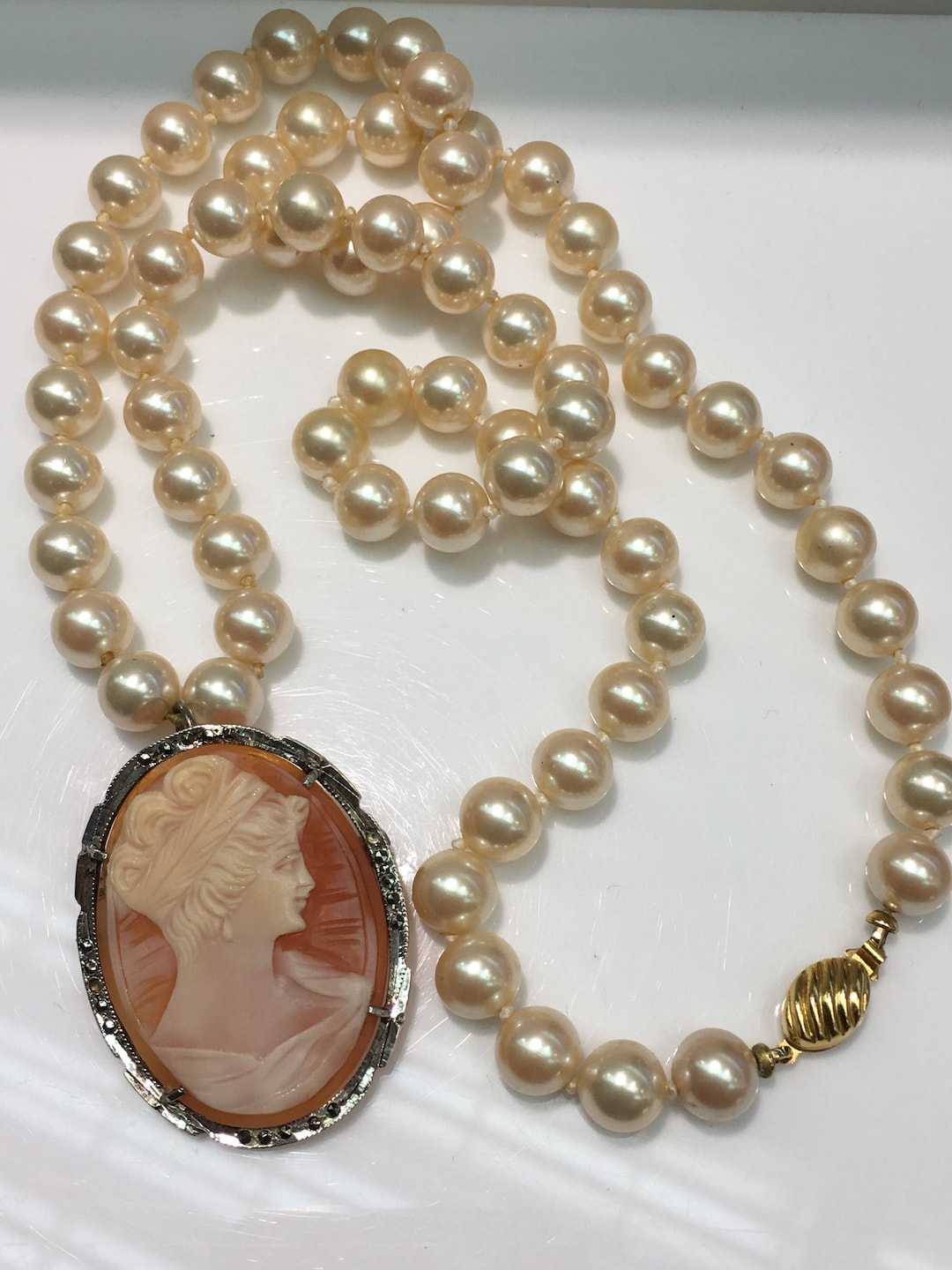 Spilla cammeo vintage tono argento signora ritratto spille per le donne gioielli vittoriani spilla di cristallo strass per cappello sciarpa collare bavero borse scialli per Natale, Small, Lega di