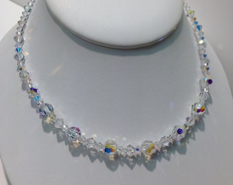 Collar de cristal Swarovski auténtico hecho a mano, cristales Swarovski, collar Swarovski, collar de cristal Swarovski