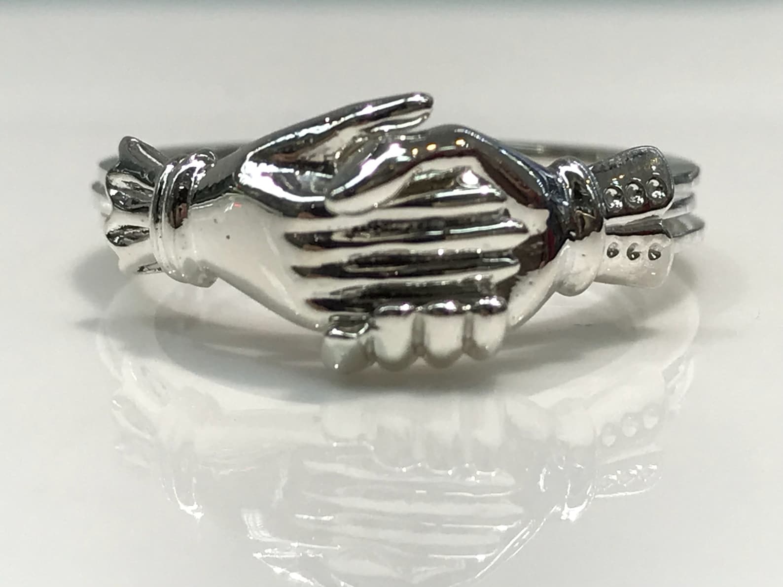 Hand Rungs Large Holding Hands Ring Handmade in Sterling Silver, Hands, Holding ...