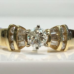 Vintage 14K Gold Handmade Engagement Ring