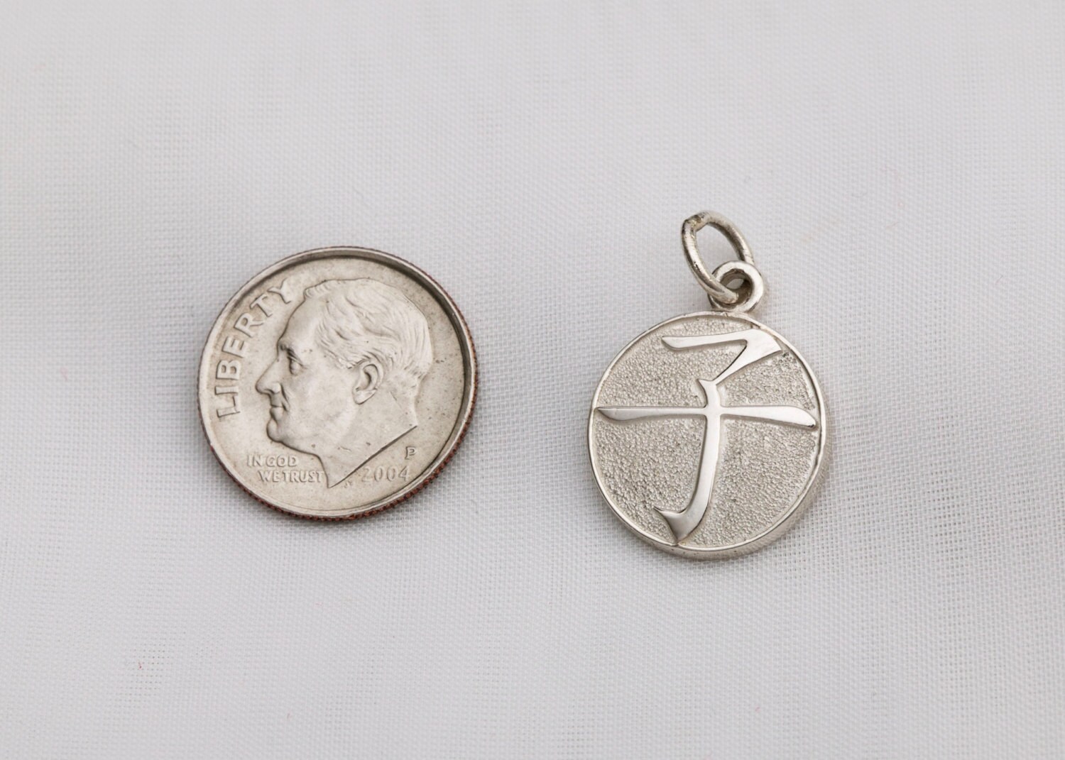 Handmade Silver Pendant Chinese Symbol for Boy Etsy