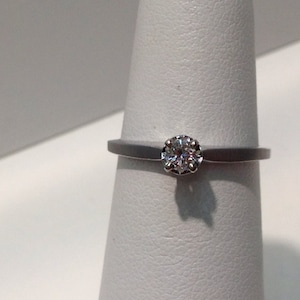 Handmade Antique Diamond Engagement Ring, 14K Gold, Engagement Ring, Engagement, Diamond Ring, Solitaire Diamond Jewelry, Solitaire Ring