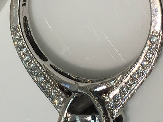 Handmade Black Diamond & White Diamond Ring in 14… - image 2