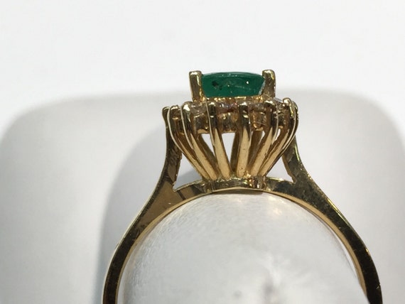 Emerald and Diamond Ring in 14K Gold, Emerald and… - image 3