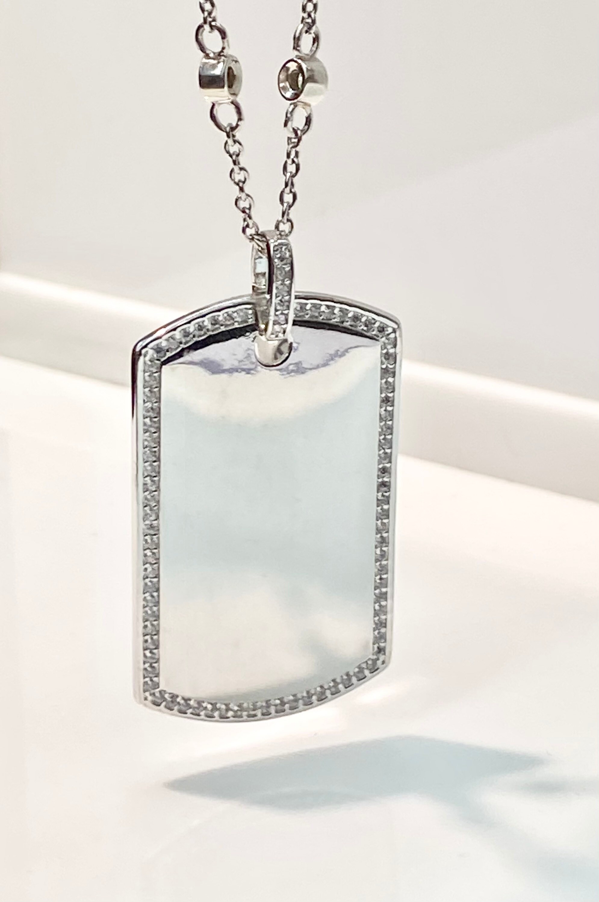海外ブランド  Cubic With Tag Dog Silver Handmade Zirconia, Tag Dog Silver アクセサリー