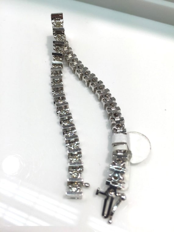 Diamond Tennis Bracelet in 14K White Gold, Diamond Bracelet, Tennis Bracelet, Diamond Tennis Bracelet