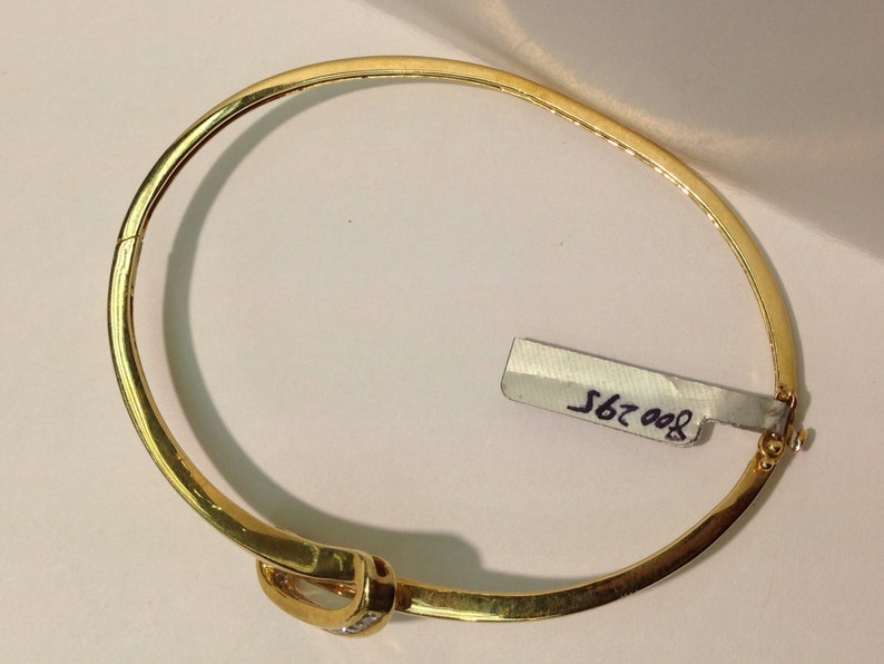 Diamond Bangle in 14K Gold - Etsy