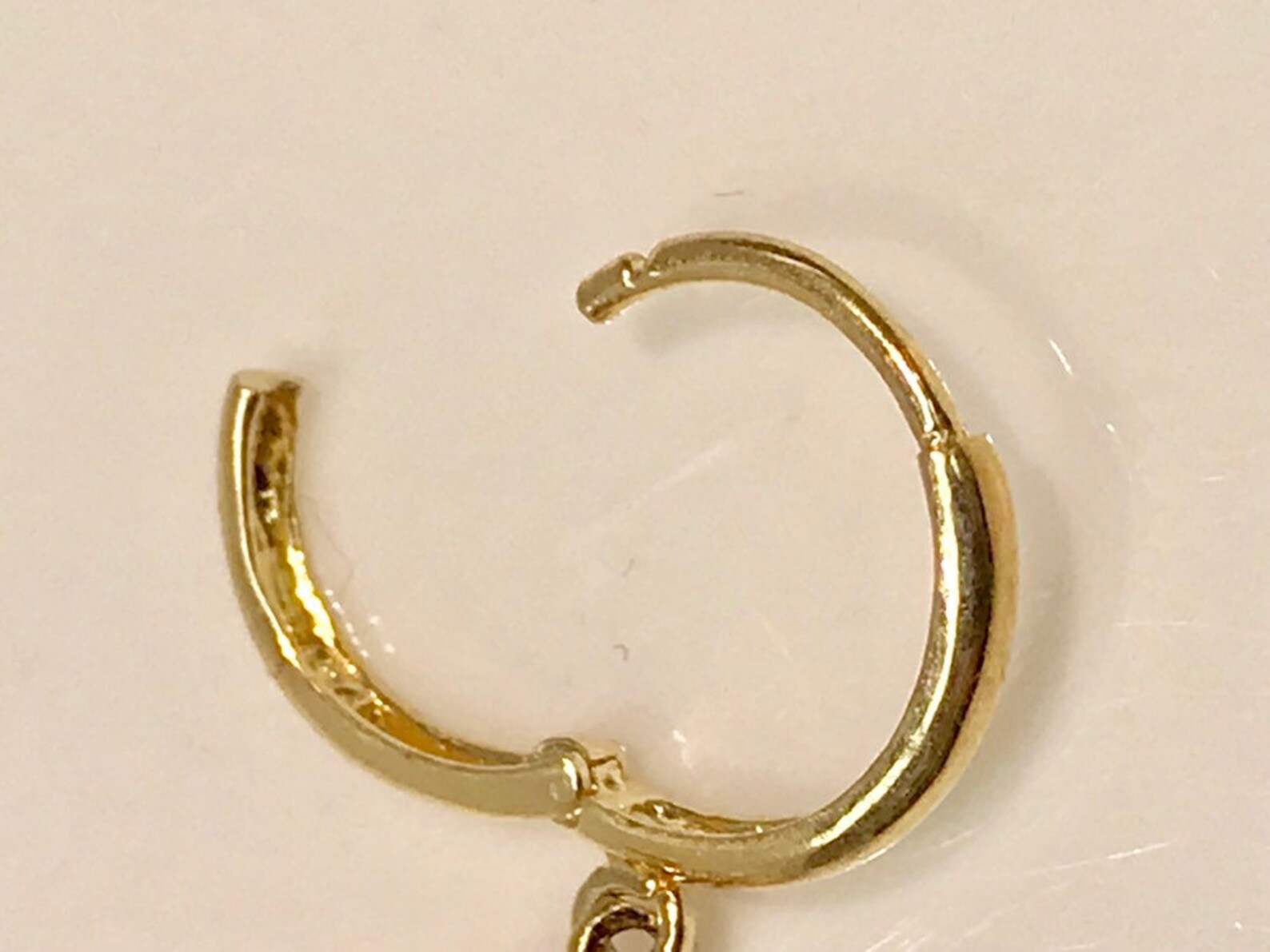 18Kt Gold Plated Dangling Chain With Cz Drop Earring