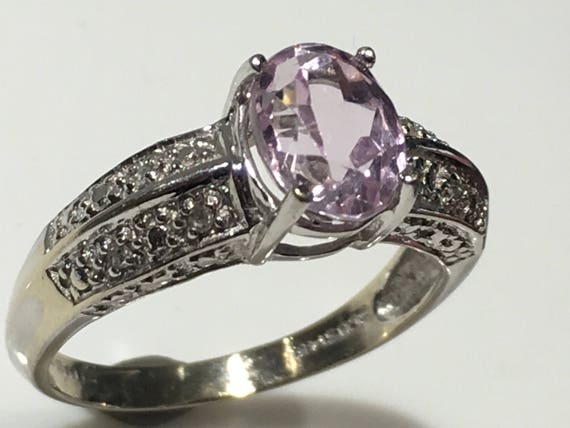 rose colored stone engagement rings