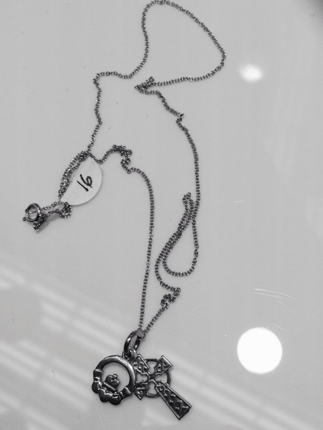 Collana Con Ciondolo A Croce Celtica In Argento Sterling 925 Con Motivo Claddagh, Gioielli Celtici - Italia - Foto 8