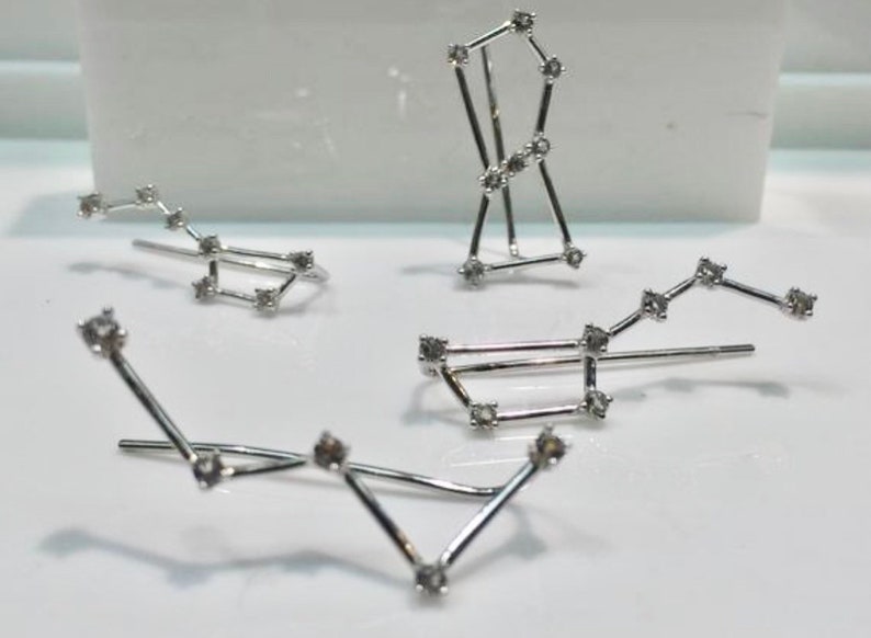 Constellation Earrings in Silver image 1