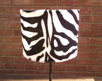 20cm Black and White Adult Zebra animal Print faux fur lampshade & Ceiling Pendant