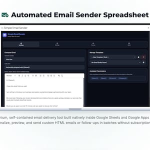 Google Sheets Email Automator | Bulk Gmail Sender Script  | No Subscription Lifetime Access