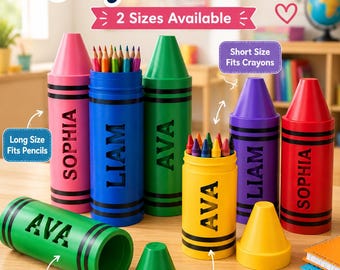 Personalized Crayon Holder | Custom Name Art Supply Organizer